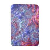 Kleurrijke Trippy Groovy Digitale Abstracte Fracta Badmat (Voorkant Verticaal)