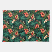 Kleurrijke Tropical Paradise Hawaii Aloha Bloemen Theedoek (Horizontaal)