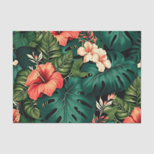Kleurrijke Tropical Paradise Hawaii Aloha Bloemen Tissuepapier