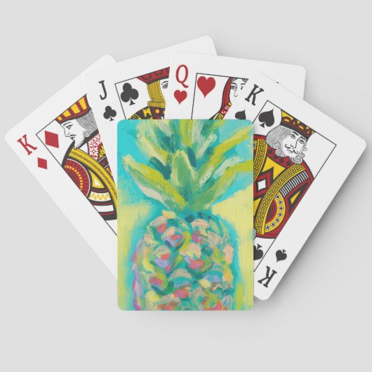 Kleurrijke tropische anananas pokerkaarten (Achterkant)