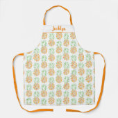 Kleurrijke Tropische Ananas Ontwerp voor Foodies Schort (Voorkant)