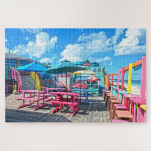 Kleurrijke tropische bahamas Bar en Grill Legpuzzel