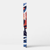 Kleurrijke tropische bladeren blauwe achtergrond Case-Mate iPhone case (Achterkant / Rechts)