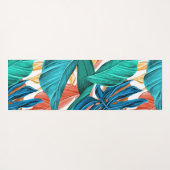 Kleurrijke tropische bladeren, exotisch patroonont yogamat (Achterkant (horizontaal))