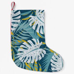 Kleurrijke tropische bladeren, origineel abstract  kleine kerstsok