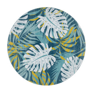 Kleurrijke tropische bladeren, origineel abstract  snijplank