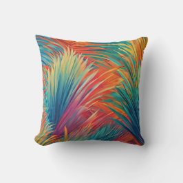 Kleurrijke tropische bladeren Palm fronds veelkleu Kussen