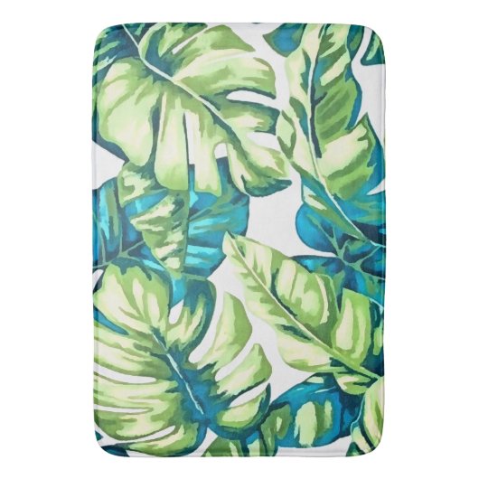 kleurrijke tropische bladeren van bananen en van M Badmat (Voorkant Verticaal)