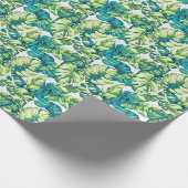 kleurrijke tropische bladeren van bananen en van M Cadeaupapier (Hoek)