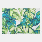 kleurrijke tropische bladeren van bananen en van M Theedoek (Horizontaal)
