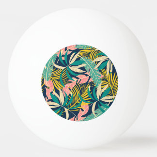 Kleurrijke tropische bladeren: zomerpatroon. pingpongballen