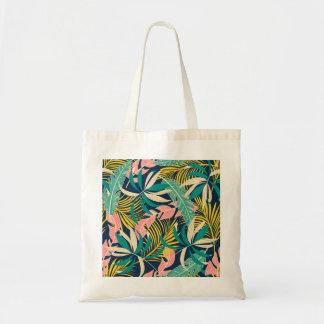 Kleurrijke tropische bladeren: zomerpatroon. tote bag