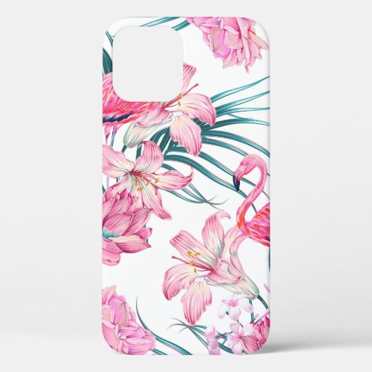 Kleurrijke tropische bloemen en vogels naadloos Case-Mate iPhone case (Achterkant)