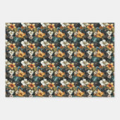 Kleurrijke Tropische Bloemen Inpakpapier Vel (Voorkant 3)