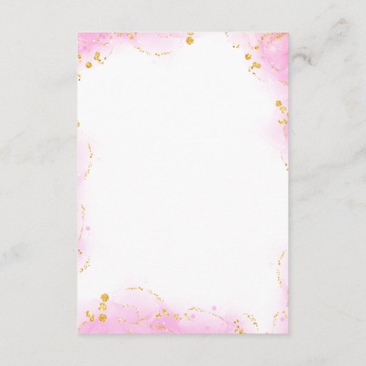 Kleurrijke Tropische Bloemen Roze bruiloft Details Informatiekaartje (Achterkant)