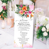 Kleurrijke tropische bloemen roze Sinaasappel brui Programma