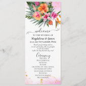 Kleurrijke tropische bloemen roze Sinaasappel brui Programma (Voorkant)