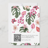 Kleurrijke tropische bruiloft uitnodiging (Achterkant)