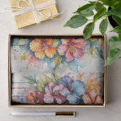 Kleurrijke Tropische Hibiscus Schedel Decoupage Tissuepapier (Geschenk)