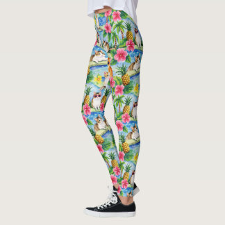 Kleurrijke tropische katten leggings