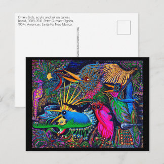 Kleurrijke Tropische Omen Vogels Santa Fe Outsider Briefkaart