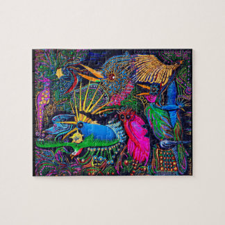 Kleurrijke Tropische Omen Vogels Santa Fe Outsider Legpuzzel