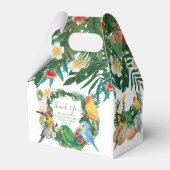 Kleurrijke Tropische Papegaaien exotisch vogeltje  Bedankdoosjes (Voorkant Zijde)