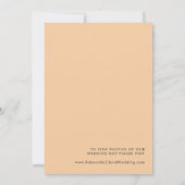 Kleurrijke Tropische | Perzik Trouwkaart Bericht Kaart (Achterkant)