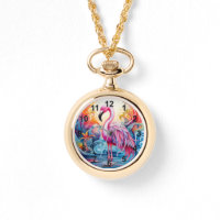 Kleurrijke Tropische Roze Flamingo Elegante Vrouwe