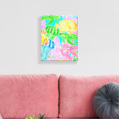 Kleurrijke Tropische Vis Patroon Canvas Print (Insitu (Woonkamer))