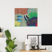 Kleurrijke Tropische vis schilderij Poster (Thuiskantoor)