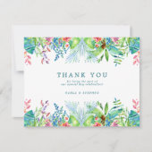 Kleurrijke tropische vloergrens bedankkaart (Voorkant)