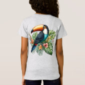 Kleurrijke tropische vogels en levendige weelderig t-shirt (Achterkant)