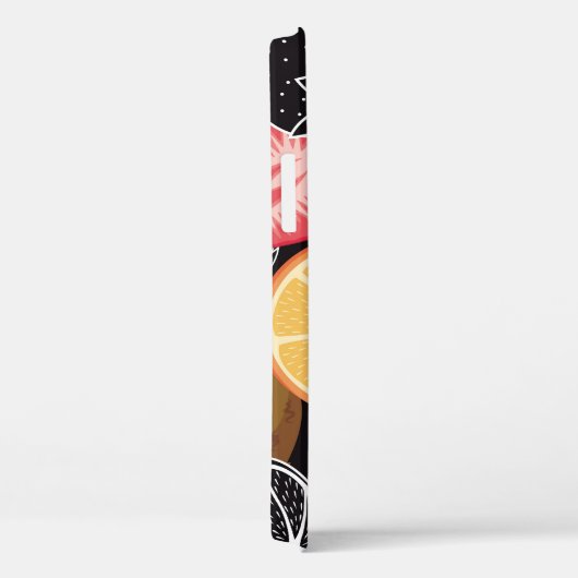 Kleurrijke tropische vruchten, zwarte achtergrond. Case-Mate iPhone case (Achterkant / Rechts)