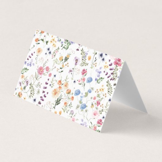 Kleurrijke tuin bloemen bruiloft dank u kaart (Achterkant)