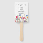 Kleurrijke Tuin Boho Wilde Bloemen Handwaaier (Achterkant)