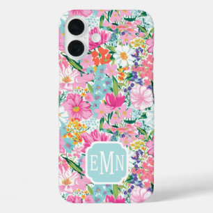 Kleurrijke Tuin Monogram iPhone 16 Plus Hoesje