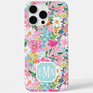Kleurrijke Tuin Monogram iPhone 16 Pro Max Hoesje