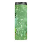 Kleurrijke Tuin Ontwerp "Tuinier in Training" Thermosbeker (Achterkant)