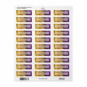 Kleurrijke Tuin Zinnia Bloemen Retouradres Etiket (Full Sheet)