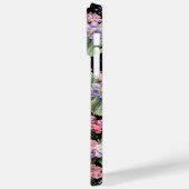 Kleurrijke  tuinbloemen op zwarte achtergrond Case-Mate iPhone case (Achterkant / Links)
