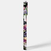 Kleurrijke  tuinbloemen op zwarte achtergrond Case-Mate iPhone case (Achterkant / Rechts)