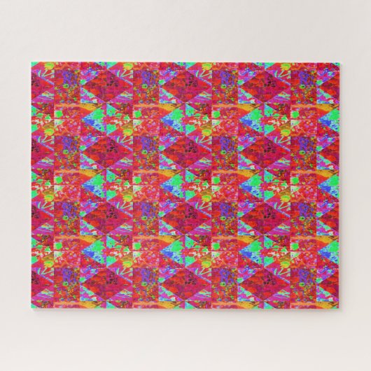 Kleurrijke tuinvulling met rode hydrangea legpuzzel (Horizontaal)