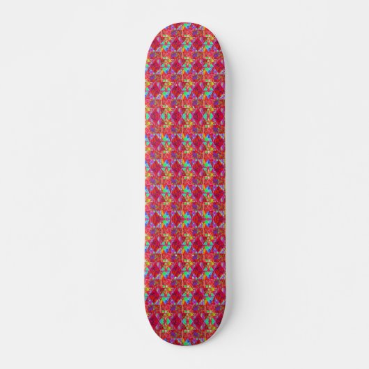 Kleurrijke tuinvulling met rode hydrangea skateboard (Voorkant)