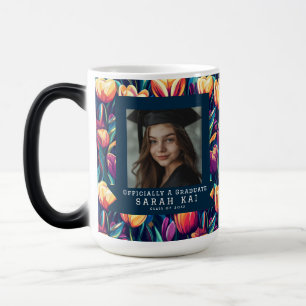 Kleurrijke Tulp Bloem Afstudeer Koffie Magische Mok