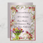 Kleurrijke Tulp Bloemstuk Ontvangstkaart Kaart (Voorkant / Achterkant)