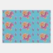 Kleurrijke Tulp-kunstbloem Waterverf Inpakpapier Vel (Voorkant 2)