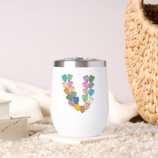 Kleurrijke Tulp met Letter “V” (Woonkamer (Gedraaid) )
