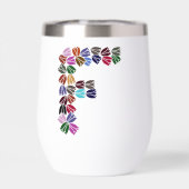 Kleurrijke tulp met opschrift "F" (Achterkant)