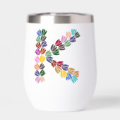 Kleurrijke tulp met opschrift "K" (Achterkant)